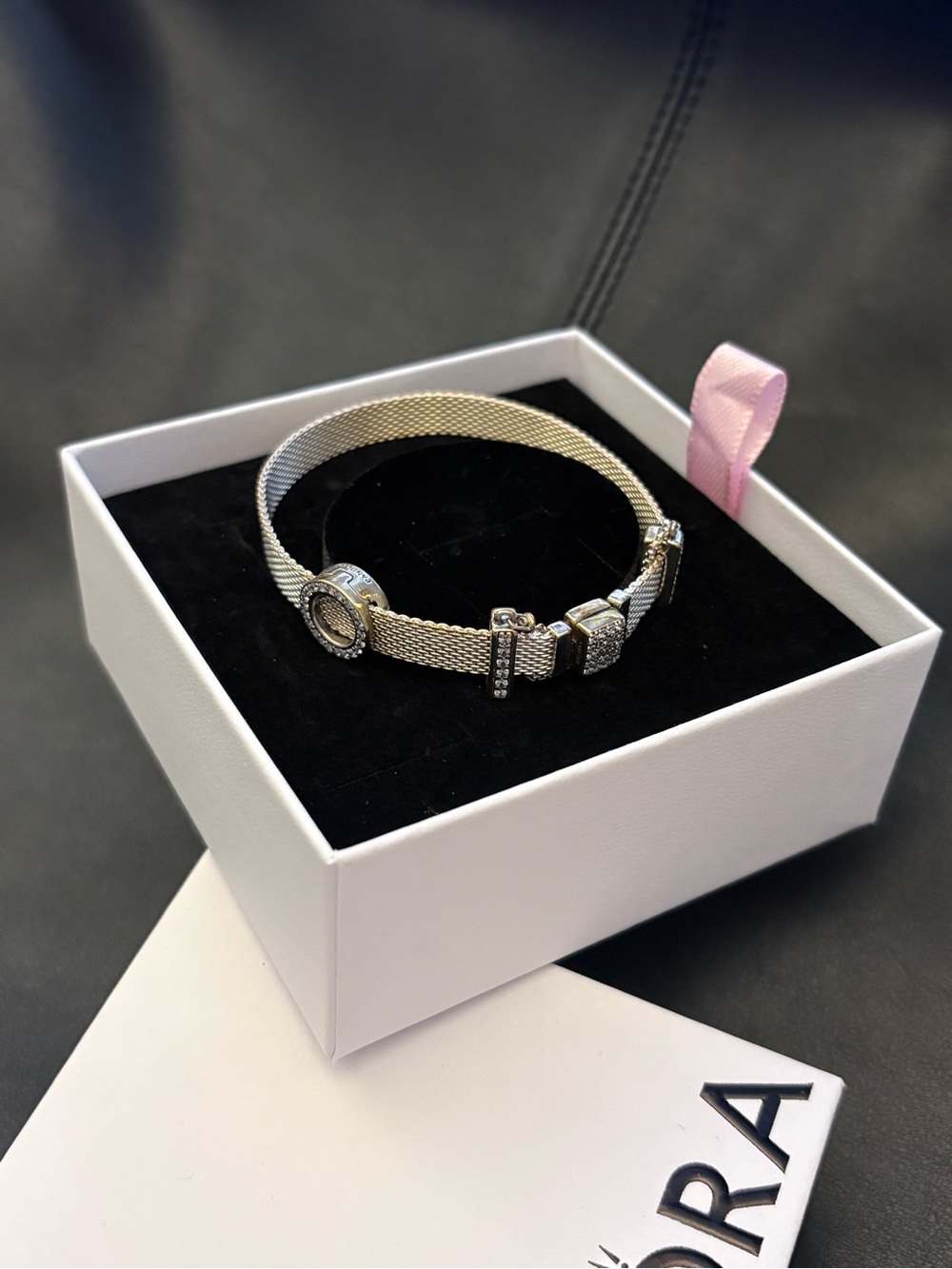 Silver Charm Mesh Bracelet - Pandora